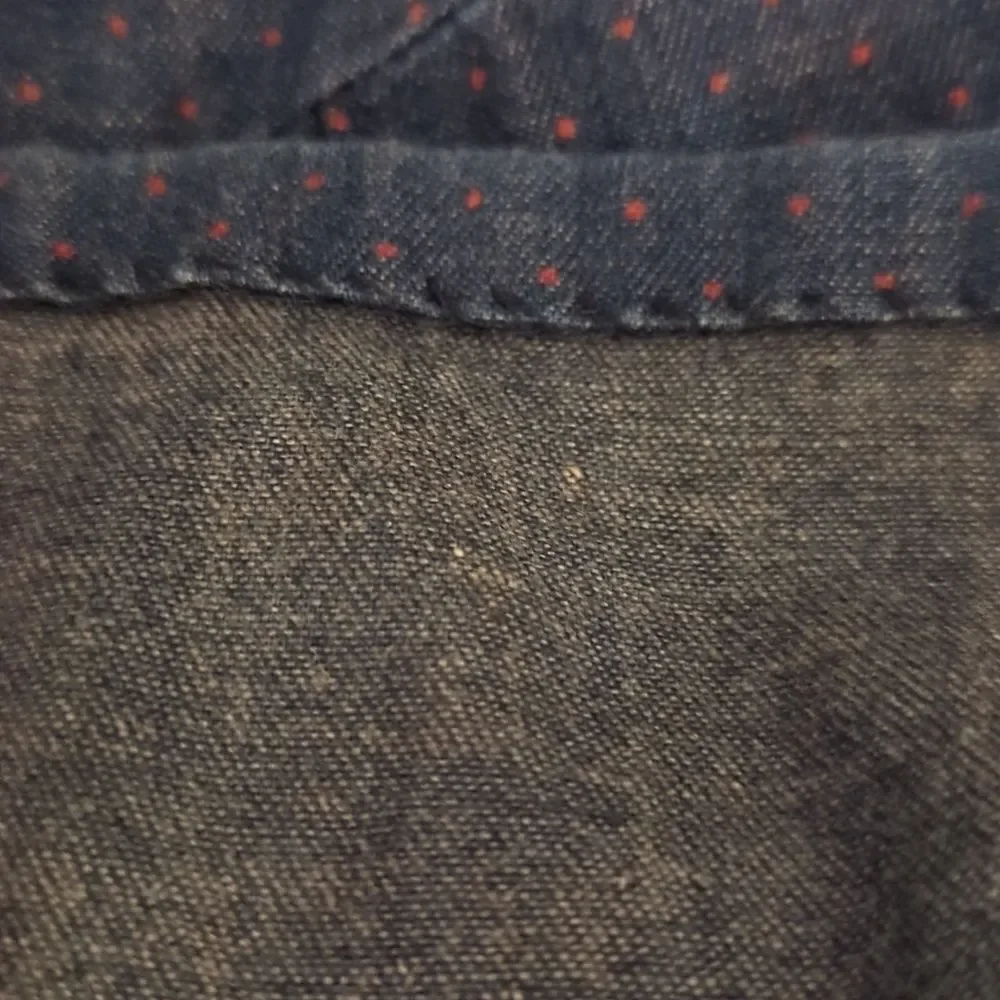 Vintage blue denim and lace dress‎